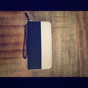 Kate spade full zip wallet with strap